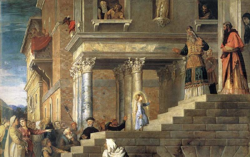 TIZIANO Vecellio Presentation Maria in the temple china oil painting image